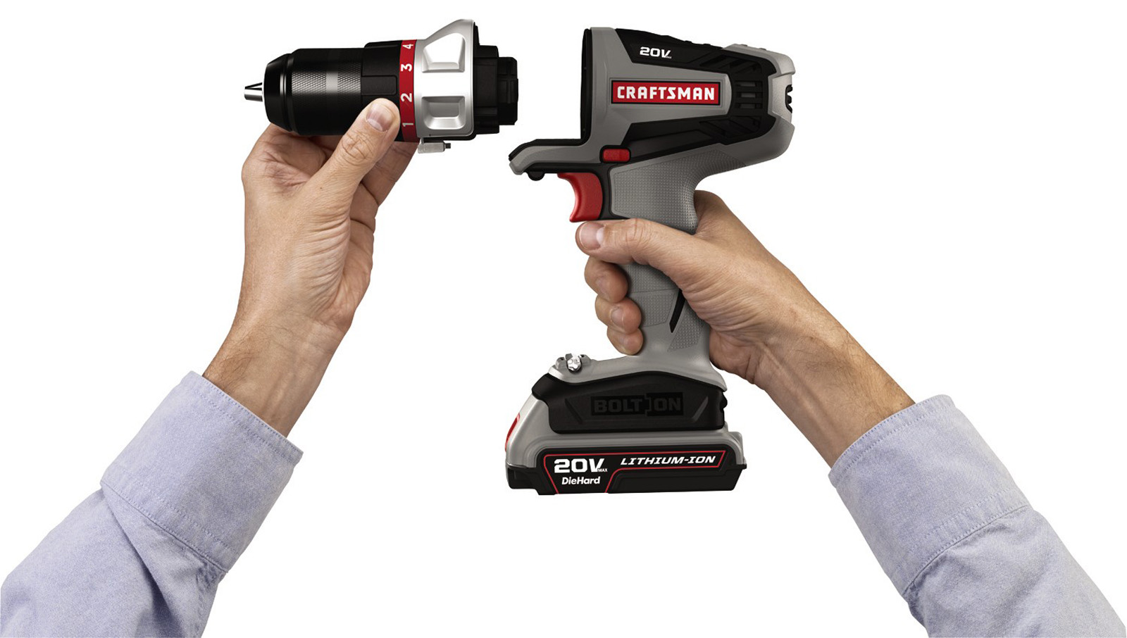 craftsman bolt-on 20 volt max lithium ion drill/driver